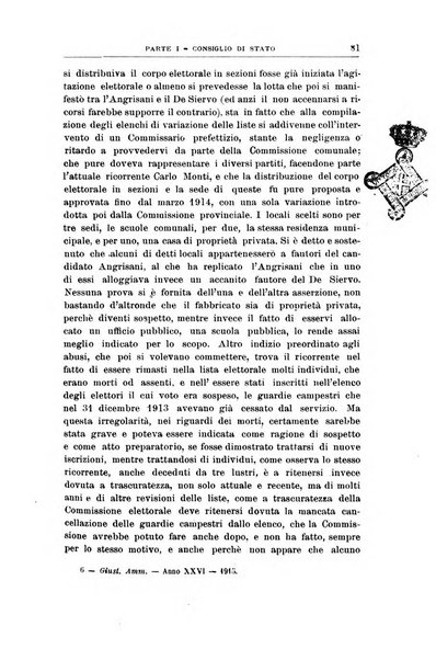 La giustizia amministrativa raccolta di decisioni e pareri del Consiglio di Stato, decisioni della Corte dei conti, sentenze della Cassazione di Roma, e decisioni delle Giunte provinciali amministrative