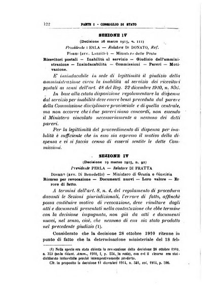 La giustizia amministrativa raccolta di decisioni e pareri del Consiglio di Stato, decisioni della Corte dei conti, sentenze della Cassazione di Roma, e decisioni delle Giunte provinciali amministrative