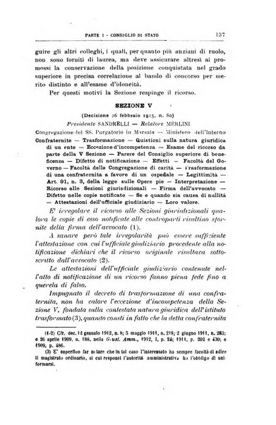 La giustizia amministrativa raccolta di decisioni e pareri del Consiglio di Stato, decisioni della Corte dei conti, sentenze della Cassazione di Roma, e decisioni delle Giunte provinciali amministrative