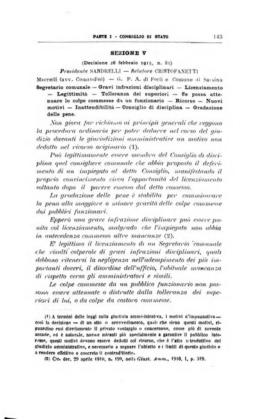 La giustizia amministrativa raccolta di decisioni e pareri del Consiglio di Stato, decisioni della Corte dei conti, sentenze della Cassazione di Roma, e decisioni delle Giunte provinciali amministrative