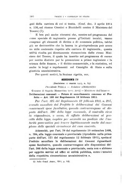 La giustizia amministrativa raccolta di decisioni e pareri del Consiglio di Stato, decisioni della Corte dei conti, sentenze della Cassazione di Roma, e decisioni delle Giunte provinciali amministrative