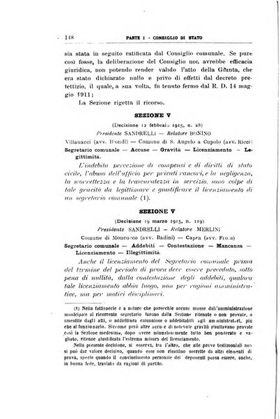 La giustizia amministrativa raccolta di decisioni e pareri del Consiglio di Stato, decisioni della Corte dei conti, sentenze della Cassazione di Roma, e decisioni delle Giunte provinciali amministrative