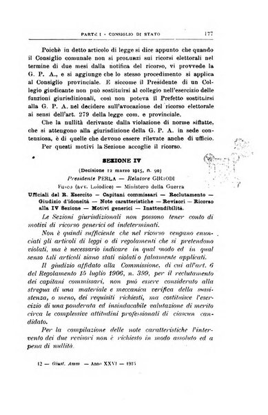 La giustizia amministrativa raccolta di decisioni e pareri del Consiglio di Stato, decisioni della Corte dei conti, sentenze della Cassazione di Roma, e decisioni delle Giunte provinciali amministrative