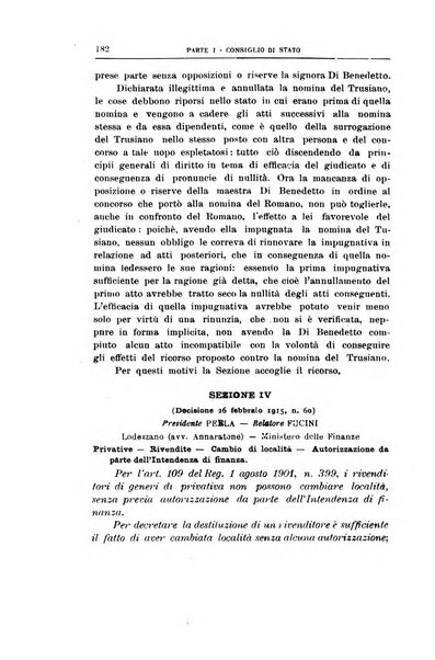 La giustizia amministrativa raccolta di decisioni e pareri del Consiglio di Stato, decisioni della Corte dei conti, sentenze della Cassazione di Roma, e decisioni delle Giunte provinciali amministrative