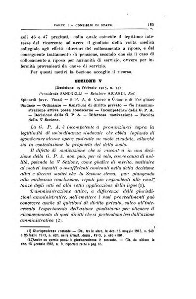 La giustizia amministrativa raccolta di decisioni e pareri del Consiglio di Stato, decisioni della Corte dei conti, sentenze della Cassazione di Roma, e decisioni delle Giunte provinciali amministrative