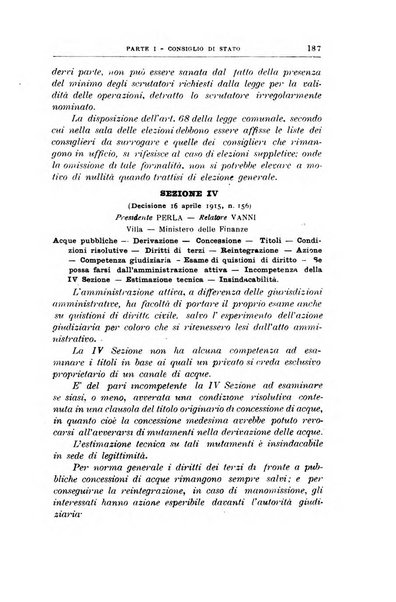 La giustizia amministrativa raccolta di decisioni e pareri del Consiglio di Stato, decisioni della Corte dei conti, sentenze della Cassazione di Roma, e decisioni delle Giunte provinciali amministrative