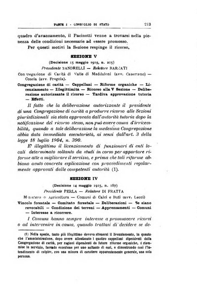 La giustizia amministrativa raccolta di decisioni e pareri del Consiglio di Stato, decisioni della Corte dei conti, sentenze della Cassazione di Roma, e decisioni delle Giunte provinciali amministrative