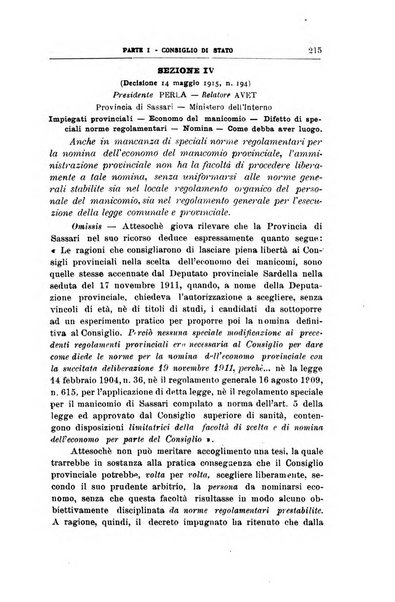 La giustizia amministrativa raccolta di decisioni e pareri del Consiglio di Stato, decisioni della Corte dei conti, sentenze della Cassazione di Roma, e decisioni delle Giunte provinciali amministrative