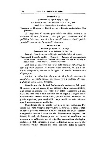 La giustizia amministrativa raccolta di decisioni e pareri del Consiglio di Stato, decisioni della Corte dei conti, sentenze della Cassazione di Roma, e decisioni delle Giunte provinciali amministrative