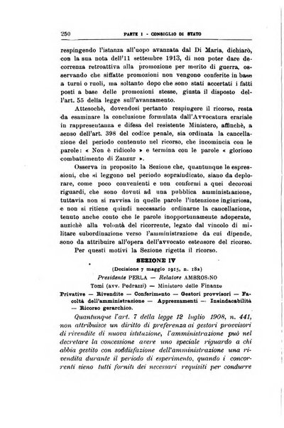 La giustizia amministrativa raccolta di decisioni e pareri del Consiglio di Stato, decisioni della Corte dei conti, sentenze della Cassazione di Roma, e decisioni delle Giunte provinciali amministrative