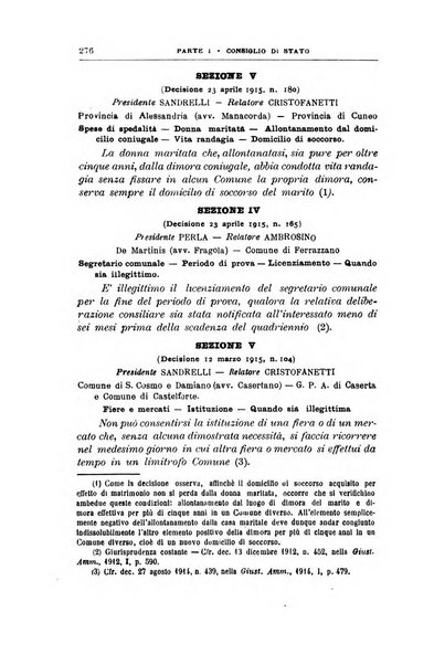 La giustizia amministrativa raccolta di decisioni e pareri del Consiglio di Stato, decisioni della Corte dei conti, sentenze della Cassazione di Roma, e decisioni delle Giunte provinciali amministrative