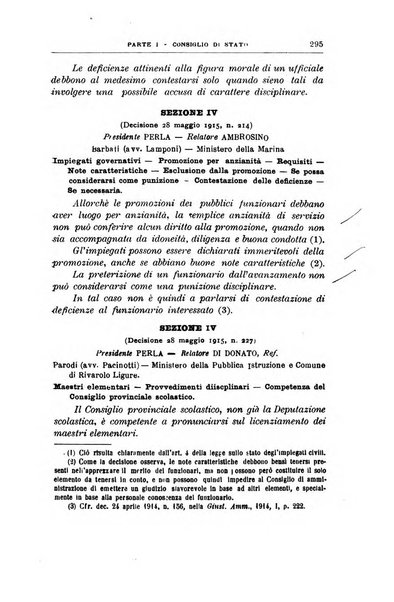 La giustizia amministrativa raccolta di decisioni e pareri del Consiglio di Stato, decisioni della Corte dei conti, sentenze della Cassazione di Roma, e decisioni delle Giunte provinciali amministrative