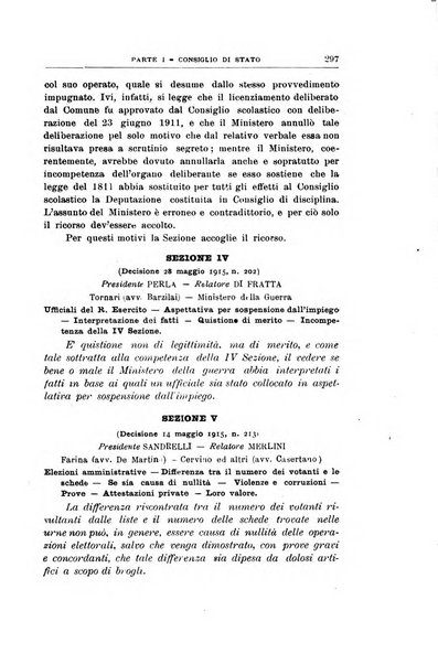 La giustizia amministrativa raccolta di decisioni e pareri del Consiglio di Stato, decisioni della Corte dei conti, sentenze della Cassazione di Roma, e decisioni delle Giunte provinciali amministrative