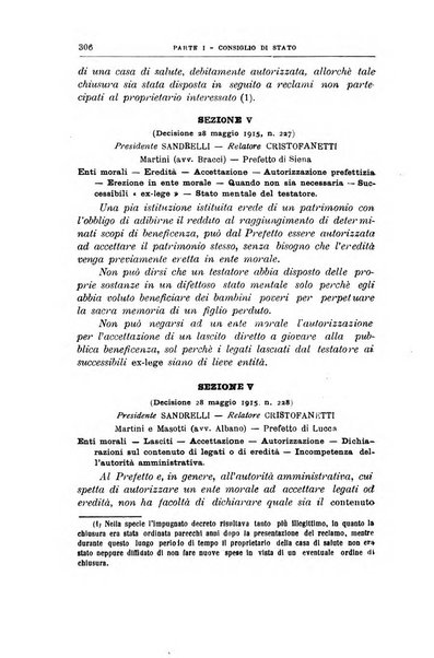 La giustizia amministrativa raccolta di decisioni e pareri del Consiglio di Stato, decisioni della Corte dei conti, sentenze della Cassazione di Roma, e decisioni delle Giunte provinciali amministrative