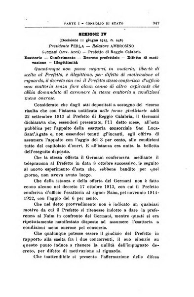 La giustizia amministrativa raccolta di decisioni e pareri del Consiglio di Stato, decisioni della Corte dei conti, sentenze della Cassazione di Roma, e decisioni delle Giunte provinciali amministrative