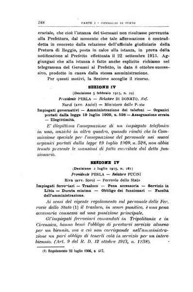 La giustizia amministrativa raccolta di decisioni e pareri del Consiglio di Stato, decisioni della Corte dei conti, sentenze della Cassazione di Roma, e decisioni delle Giunte provinciali amministrative