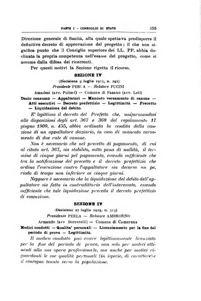 La giustizia amministrativa raccolta di decisioni e pareri del Consiglio di Stato, decisioni della Corte dei conti, sentenze della Cassazione di Roma, e decisioni delle Giunte provinciali amministrative