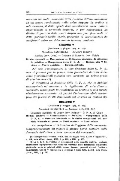 La giustizia amministrativa raccolta di decisioni e pareri del Consiglio di Stato, decisioni della Corte dei conti, sentenze della Cassazione di Roma, e decisioni delle Giunte provinciali amministrative