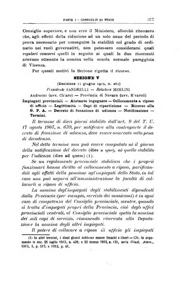 La giustizia amministrativa raccolta di decisioni e pareri del Consiglio di Stato, decisioni della Corte dei conti, sentenze della Cassazione di Roma, e decisioni delle Giunte provinciali amministrative