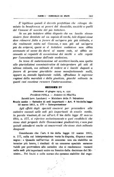 La giustizia amministrativa raccolta di decisioni e pareri del Consiglio di Stato, decisioni della Corte dei conti, sentenze della Cassazione di Roma, e decisioni delle Giunte provinciali amministrative