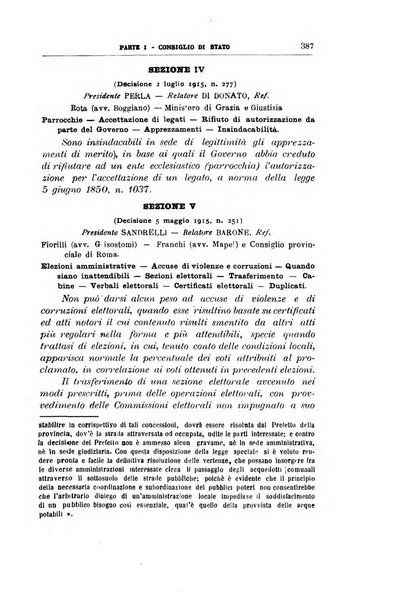 La giustizia amministrativa raccolta di decisioni e pareri del Consiglio di Stato, decisioni della Corte dei conti, sentenze della Cassazione di Roma, e decisioni delle Giunte provinciali amministrative