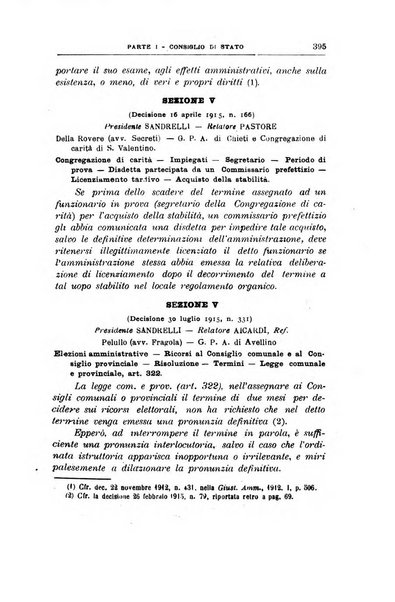 La giustizia amministrativa raccolta di decisioni e pareri del Consiglio di Stato, decisioni della Corte dei conti, sentenze della Cassazione di Roma, e decisioni delle Giunte provinciali amministrative