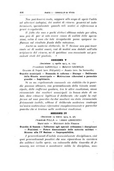 La giustizia amministrativa raccolta di decisioni e pareri del Consiglio di Stato, decisioni della Corte dei conti, sentenze della Cassazione di Roma, e decisioni delle Giunte provinciali amministrative