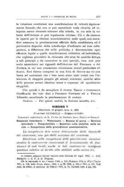 La giustizia amministrativa raccolta di decisioni e pareri del Consiglio di Stato, decisioni della Corte dei conti, sentenze della Cassazione di Roma, e decisioni delle Giunte provinciali amministrative