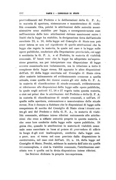 La giustizia amministrativa raccolta di decisioni e pareri del Consiglio di Stato, decisioni della Corte dei conti, sentenze della Cassazione di Roma, e decisioni delle Giunte provinciali amministrative