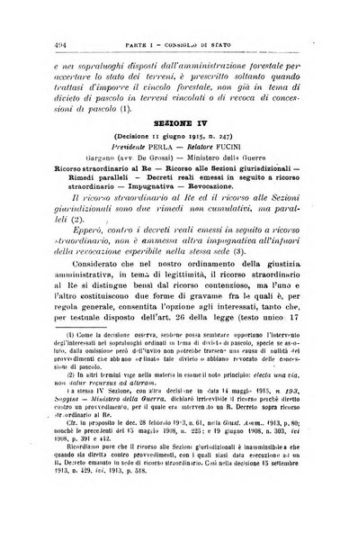 La giustizia amministrativa raccolta di decisioni e pareri del Consiglio di Stato, decisioni della Corte dei conti, sentenze della Cassazione di Roma, e decisioni delle Giunte provinciali amministrative