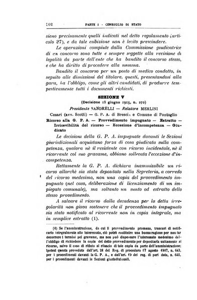 La giustizia amministrativa raccolta di decisioni e pareri del Consiglio di Stato, decisioni della Corte dei conti, sentenze della Cassazione di Roma, e decisioni delle Giunte provinciali amministrative