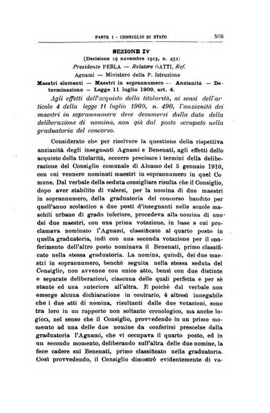 La giustizia amministrativa raccolta di decisioni e pareri del Consiglio di Stato, decisioni della Corte dei conti, sentenze della Cassazione di Roma, e decisioni delle Giunte provinciali amministrative