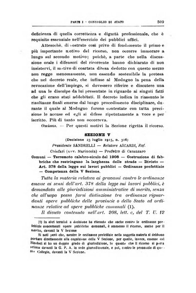 La giustizia amministrativa raccolta di decisioni e pareri del Consiglio di Stato, decisioni della Corte dei conti, sentenze della Cassazione di Roma, e decisioni delle Giunte provinciali amministrative