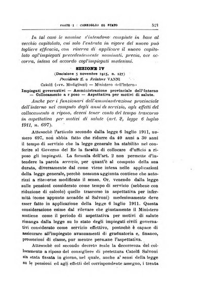 La giustizia amministrativa raccolta di decisioni e pareri del Consiglio di Stato, decisioni della Corte dei conti, sentenze della Cassazione di Roma, e decisioni delle Giunte provinciali amministrative