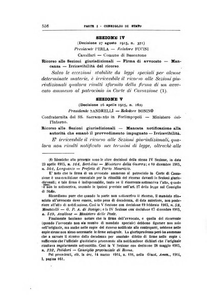 La giustizia amministrativa raccolta di decisioni e pareri del Consiglio di Stato, decisioni della Corte dei conti, sentenze della Cassazione di Roma, e decisioni delle Giunte provinciali amministrative