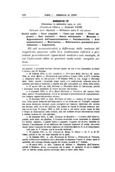 La giustizia amministrativa raccolta di decisioni e pareri del Consiglio di Stato, decisioni della Corte dei conti, sentenze della Cassazione di Roma, e decisioni delle Giunte provinciali amministrative