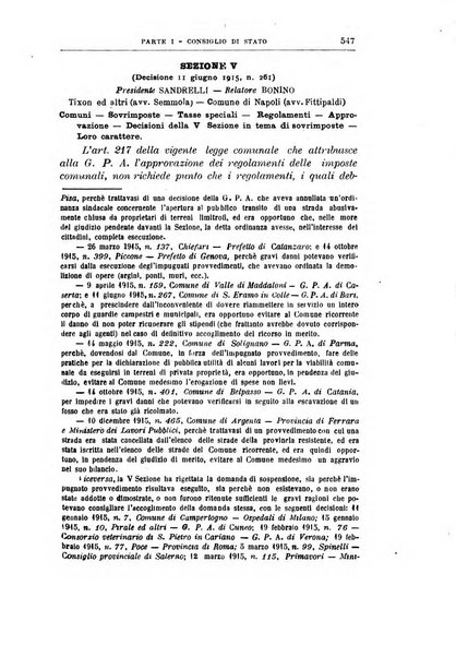 La giustizia amministrativa raccolta di decisioni e pareri del Consiglio di Stato, decisioni della Corte dei conti, sentenze della Cassazione di Roma, e decisioni delle Giunte provinciali amministrative