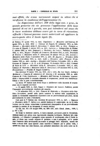 La giustizia amministrativa raccolta di decisioni e pareri del Consiglio di Stato, decisioni della Corte dei conti, sentenze della Cassazione di Roma, e decisioni delle Giunte provinciali amministrative