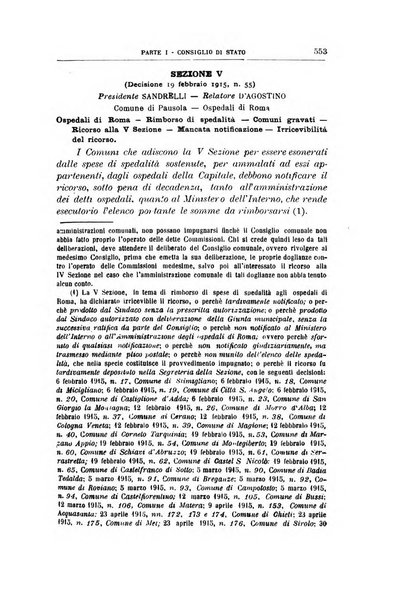 La giustizia amministrativa raccolta di decisioni e pareri del Consiglio di Stato, decisioni della Corte dei conti, sentenze della Cassazione di Roma, e decisioni delle Giunte provinciali amministrative