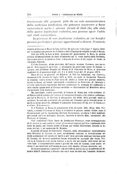 La giustizia amministrativa raccolta di decisioni e pareri del Consiglio di Stato, decisioni della Corte dei conti, sentenze della Cassazione di Roma, e decisioni delle Giunte provinciali amministrative