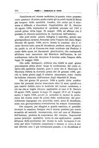 La giustizia amministrativa raccolta di decisioni e pareri del Consiglio di Stato, decisioni della Corte dei conti, sentenze della Cassazione di Roma, e decisioni delle Giunte provinciali amministrative