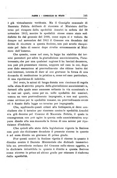 La giustizia amministrativa raccolta di decisioni e pareri del Consiglio di Stato, decisioni della Corte dei conti, sentenze della Cassazione di Roma, e decisioni delle Giunte provinciali amministrative