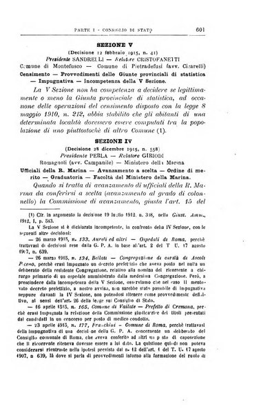 La giustizia amministrativa raccolta di decisioni e pareri del Consiglio di Stato, decisioni della Corte dei conti, sentenze della Cassazione di Roma, e decisioni delle Giunte provinciali amministrative