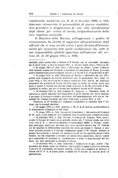 La giustizia amministrativa raccolta di decisioni e pareri del Consiglio di Stato, decisioni della Corte dei conti, sentenze della Cassazione di Roma, e decisioni delle Giunte provinciali amministrative