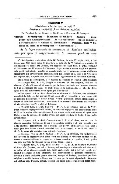 La giustizia amministrativa raccolta di decisioni e pareri del Consiglio di Stato, decisioni della Corte dei conti, sentenze della Cassazione di Roma, e decisioni delle Giunte provinciali amministrative