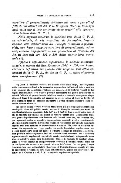 La giustizia amministrativa raccolta di decisioni e pareri del Consiglio di Stato, decisioni della Corte dei conti, sentenze della Cassazione di Roma, e decisioni delle Giunte provinciali amministrative