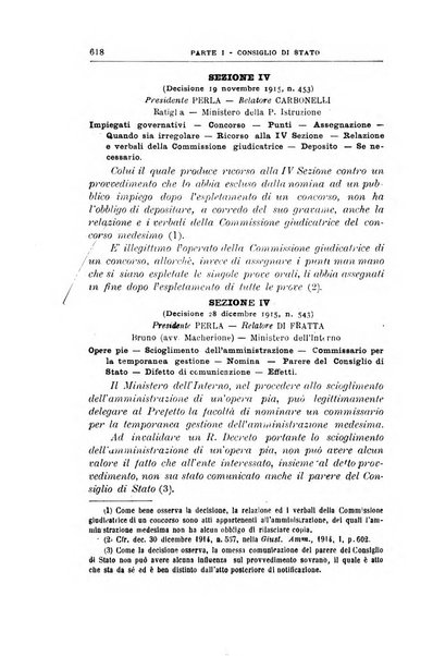 La giustizia amministrativa raccolta di decisioni e pareri del Consiglio di Stato, decisioni della Corte dei conti, sentenze della Cassazione di Roma, e decisioni delle Giunte provinciali amministrative