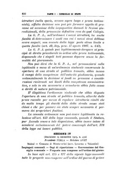 La giustizia amministrativa raccolta di decisioni e pareri del Consiglio di Stato, decisioni della Corte dei conti, sentenze della Cassazione di Roma, e decisioni delle Giunte provinciali amministrative