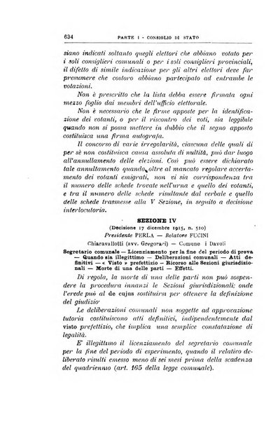 La giustizia amministrativa raccolta di decisioni e pareri del Consiglio di Stato, decisioni della Corte dei conti, sentenze della Cassazione di Roma, e decisioni delle Giunte provinciali amministrative