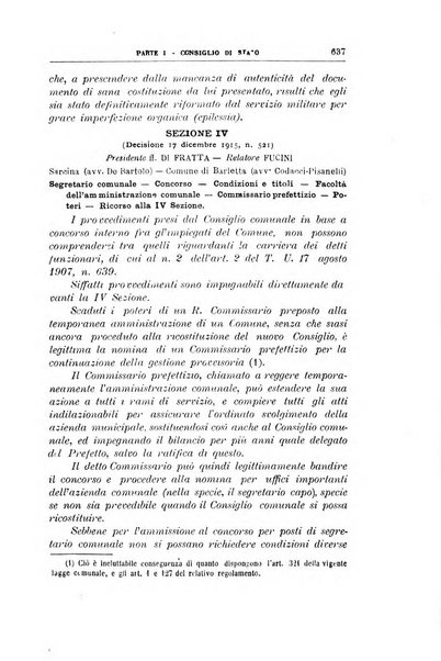 La giustizia amministrativa raccolta di decisioni e pareri del Consiglio di Stato, decisioni della Corte dei conti, sentenze della Cassazione di Roma, e decisioni delle Giunte provinciali amministrative